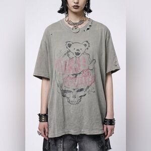 “Grateful Dead” | Comfort Colors Tan Graphic Tee with Bear and Skull Design